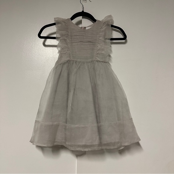 Nellystella Mae Girls Silk Dress - Dove Lilac Size 6 - Picture 2 of 7